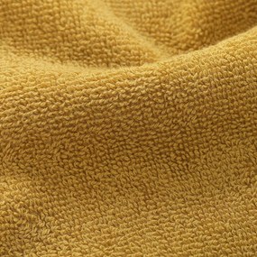 Goldea bordűr nélküli frottír törölköző és fürdőlepedő soft – mustárszínű 70 x 140 cm