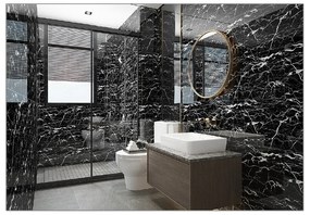 Fali öntapadós panel szett 6 db-os 60x30 cm Nero Marquina – SP TREND