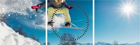 Kép - Snowboardos (órával) (90x30 cm)