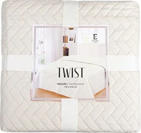 Halszálka mintás bézs steppelt ágytakaró 200x220 cm