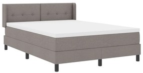 Boxspring ágy mattal, taupe színben, 140 x 200 cm, szövet
