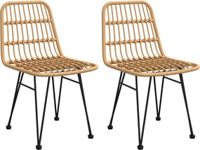 vidaXL 2 db polietilén rattan kerti szék 48 x 62 x 84 cm