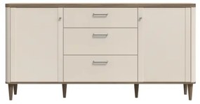 Fiókos komód VIRO, barna/bézs