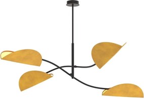 Emibig modern mennyezeti lámpa lotus fekete narancs emi1460/4