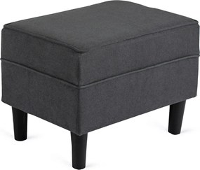 Fotel Wypoczynkowy EVAN 2 z Podnóżkiem Ciemnoszary