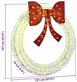 Koszorú 150 LED-del Meleg fehér 120 cm PET