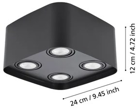 Eglo 99675 - LED RGBW Dimmelhető spotlámpa CAMINALES-Z 4xGU10/5W/230V