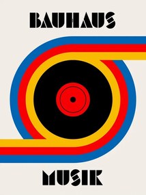 Illusztráció Bauhaus Musik Vinyl, Retrodrome