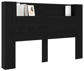 Fejtámla polcokkal Fekete tölgy 160 x 17 x 104,5 cm Faanyag