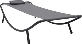 vidaXL szürke acél kerti ágy 200 x 90 cm