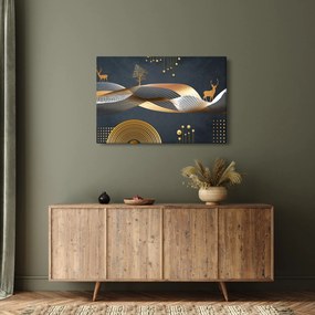 Kép - Grafika szarvassal (90x60 cm)