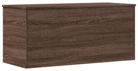 barna tölgy színű szerelt fa tárolóláda 100x42x46 cm