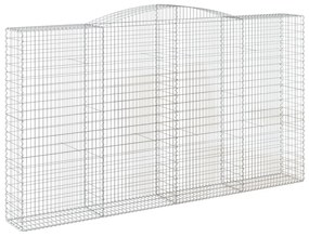 8 db íves horganyzott vas gabion kosár 400x50x220/240 cm