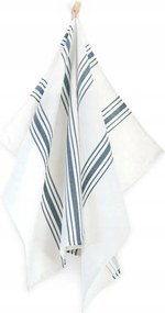 Konyhai törlőkendő 50x70 Halak csíkos fehér sötétkék Zwoltex