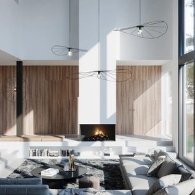 Fekete függőlámpa ø 70 cm Elliot – Sollux