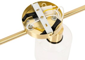 Mennyezeti spotlámpa arany üveggel 3-lámpás állítható - Laura