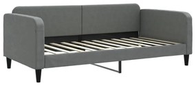 sötétszürke szövet kanapéágy matraccal 100 x 200 cm