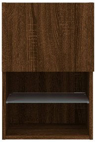 2 db barna tölgy színű TV-szekrény LED-ekkel 40,5 x 30 x 60 cm