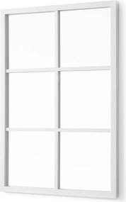 Téglalap Alakú Fali Tükör Ablakra, Sprotnival 71 X 49 CM Fehér