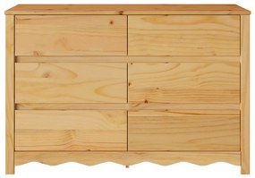 Fiókos Szekrény &quot;DRAMMEN&quot; 111x43x73,5 cm Tömör Fenyő