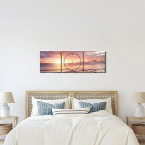 Kép - Tenger panoráma (órával) (90x30 cm)