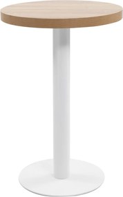 vidaXL világosbarna MDF bisztróasztal 50 cm