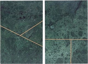 House Doctor Marble Állvány Márvány tálca 2 db zöld