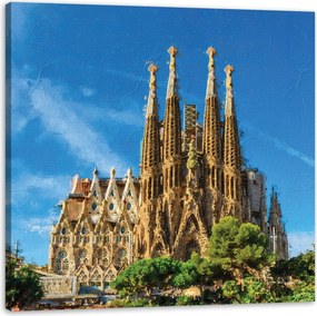 Sagrada Familia Barcelona Spanyolország vászonkép 80X80 cm