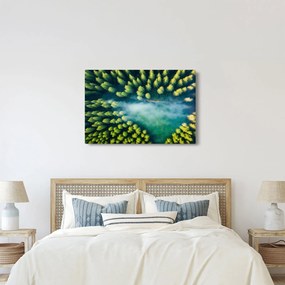 Kép - Egy ködbe burkolt erdő (90x60 cm)