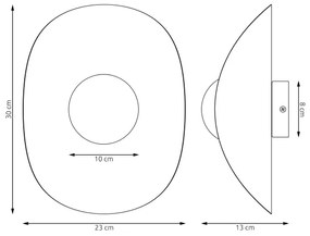Fali lámpa FIERO 1xG9/8W/230V szürke