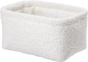 TODDY plüss kosár, fehér 20 x 14 cm