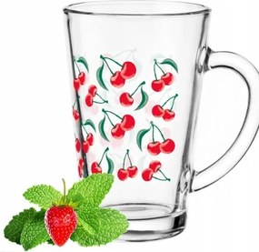 Üvegpohár 300 ML Pohár 1DB Kávé Tea Gyógynövények Díszített Füllel