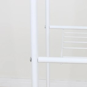 Ruhaállvány polcokkal, fehér, RETOR