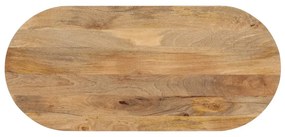 tömör nyers mangófa ovális asztallap 110 x 50 x 3,8 cm