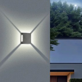 Brilagi - QUADRAY LED/4W/230V kültéri fali lámpatest, antracit, IP65
