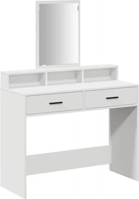 vidaXL Öltözködőasztal fiókkal Fehér 100 x 41 x 140 cm Faanyag