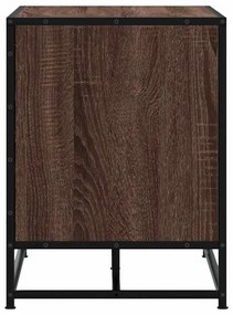 cipőpad barna tölgy 100x40x53,5 cm Gépi fa és fém