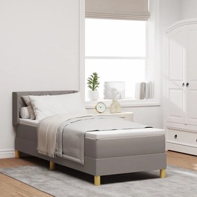 Boxspring Ágy Matracokkal - Taupe, 80x200 cm, Szövet