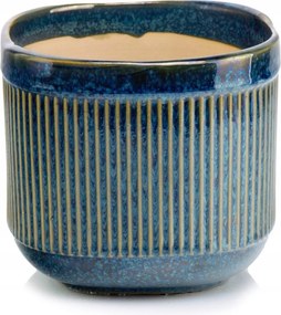 Kerámia Fedél Virágcserép 13 x 12 CM Kék