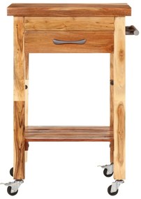 tömör akácfa konyhai kocsi 55 x 55 x 89 cm