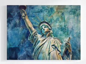 Canvas Vászonkép Szabadság-szobor New York Akvarell Usa 80x60