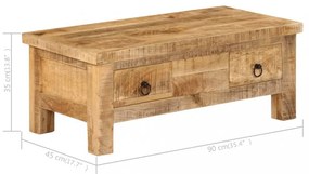 tömör mangófa dohányzóasztal 90 x 45 x 35 cm