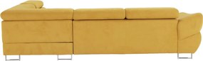 Sarokülőgarnitúra, mustár, jobbos, FABIA