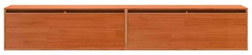 Fali Szekrények 2 pcs Viaszbarna 100 x 30 x 35 cm Tömör fenyőfa