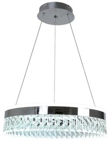 LED Dimmelhető csillár zsinóron LED/90W/230V 3000-6500K króm + távirányítás