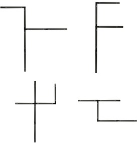 Modern sínrendszer 5 spotlámpával, sötét bronz, 1 fázisú - Iconic Ivy