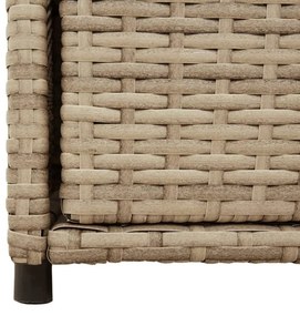 bézs polyrattan kerti tárolószekrény 55 x 55 x 111 cm
