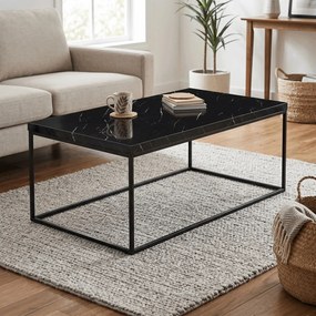 Dohányzóasztal 110 × 60 × 45 cm, MDF, márvány BK