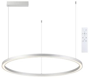 Brilagi - LED fényerőszabályozható kábeles csillár PORTOFINO LED/98W/230V ezüstszínű + távirányító