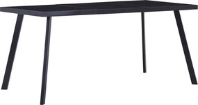 vidaXL fekete edzett üveg étkezőasztal 180 x 90 x 75 cm
